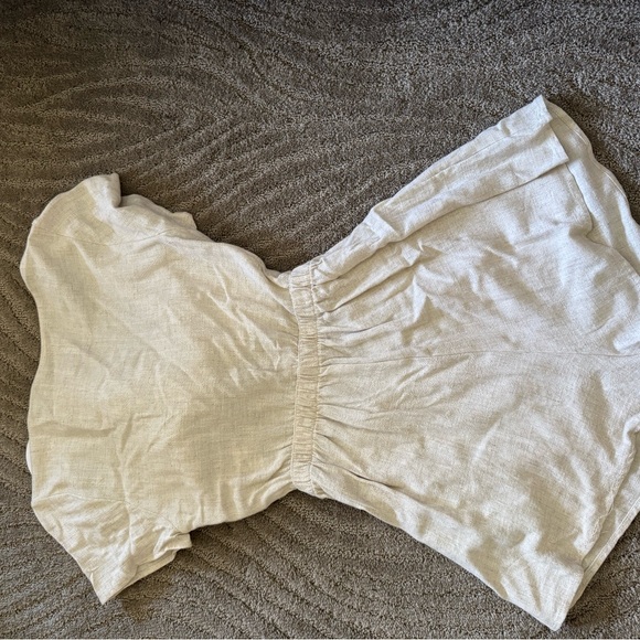 Princess Polly Cream High Waist Shorts - Picture 3 of 3